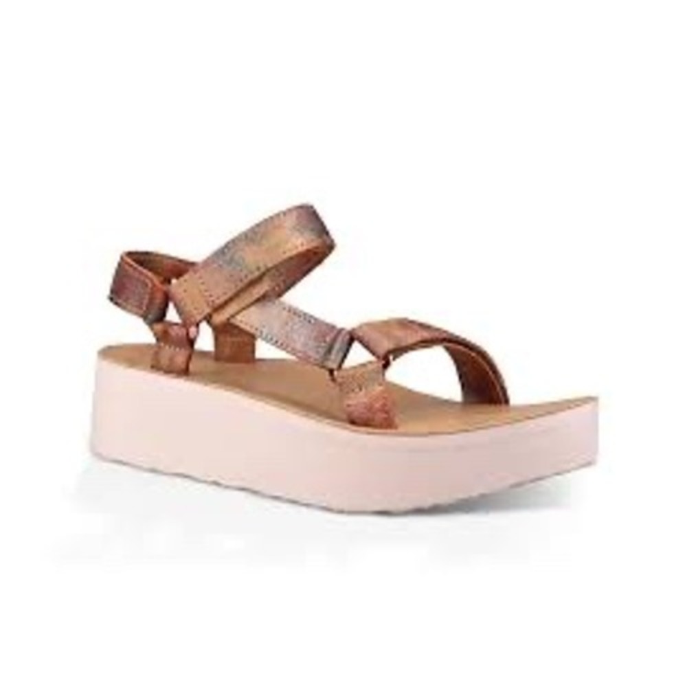 Teva Flatform Universal Jhene Aiko Womens 9 Multicolor Good Leather Platform